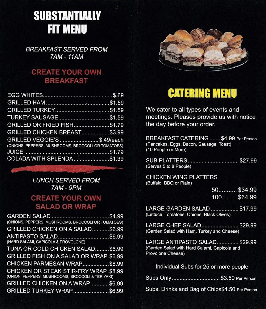 Substantial Subs Menu image 2
